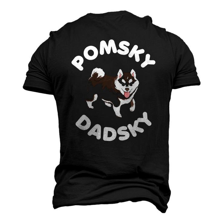 Pomsky Dadsky For Dog Pet Dad Fathers Day Men's 3D T-Shirt Back Print