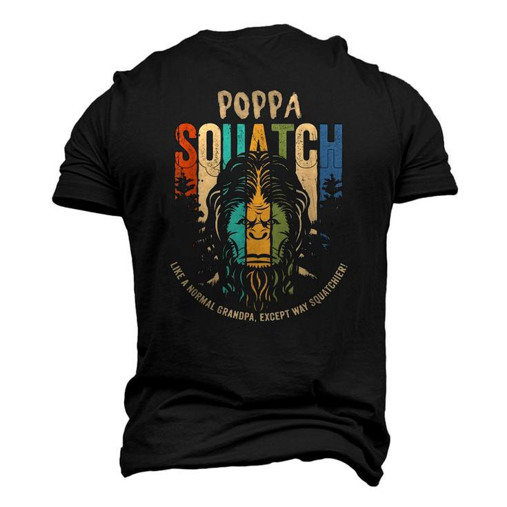 Poppa Squatch Bigfoot Sasquatch Fathers Day Men's 3D T-Shirt Back Print