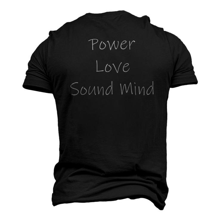 Power Love Sound Mind R Parduex Quote Men's 3D T-Shirt Back Print