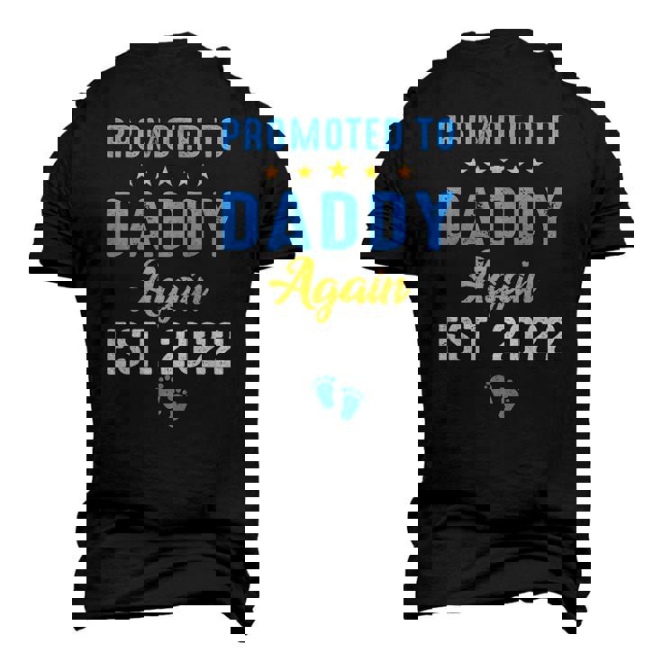 Promoted To Daddy Again 2022 Soon To Be Daddy Again Men's 3D T-Shirt Back Print