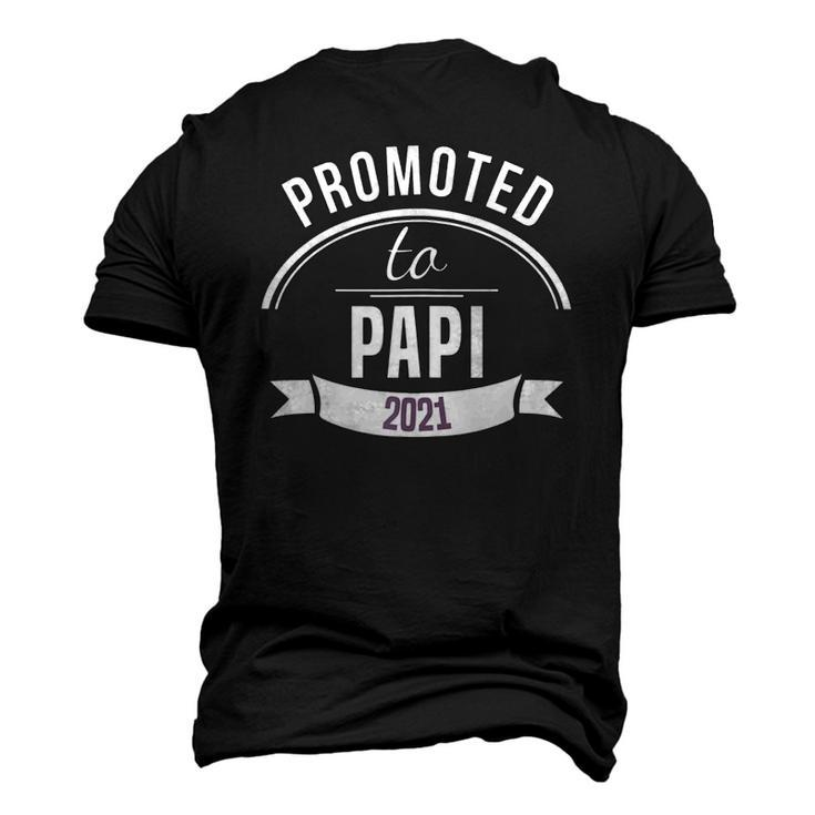 Promoted To Papi Est 2021 First Time Dad Fathers Day Men's 3D T-Shirt Back Print