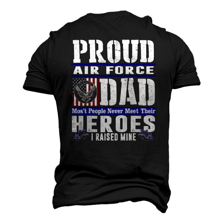 Proud Air Force Dad US Air Force Veteran Military Pride Men's 3D T-Shirt Back Print