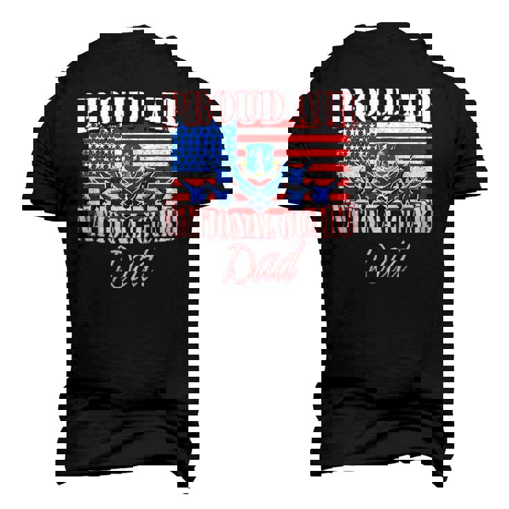 Proud Air National Guard Dad Usa Air Force Fathers Day Men's 3D T-Shirt Back Print