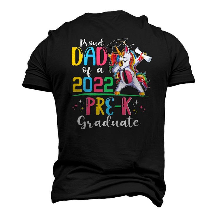 Proud Dad Of A 2022 Pre-K Graduate Unicorn Grad Senior Men's 3D T-Shirt Back Print