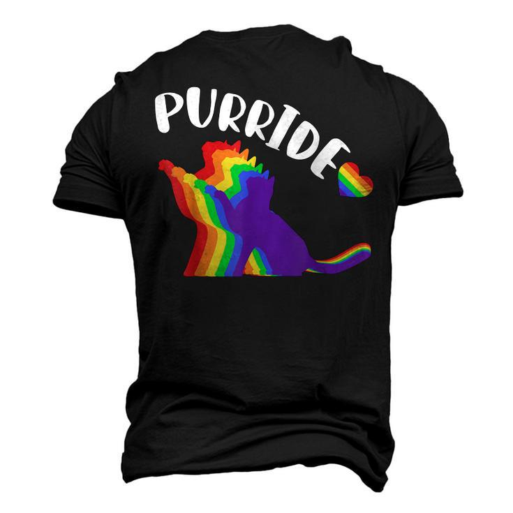 Purride Gay Pride Cat Pride Cat Cat Lgbtq Men's 3D T-Shirt Back Print
