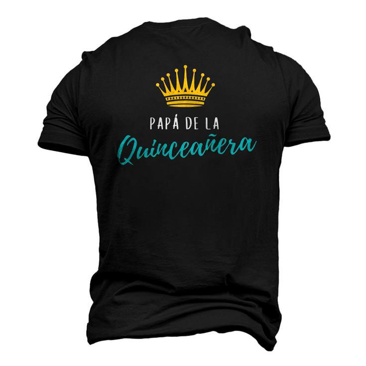 Mens Quinceanera Papa Dad Father Turquoise Theme Party Quince Men's 3D T-Shirt Back Print