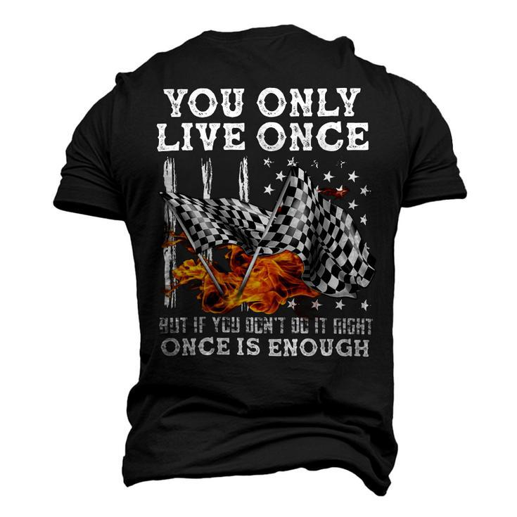 Racing You Only Live Once Men's 3D Print Graphic Crewneck Short Sleeve T-shirt