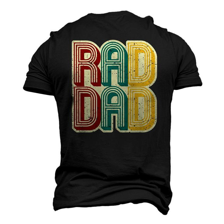Mens Rad Dad Vintage Retro Fathers Day Men's 3D T-Shirt Back Print