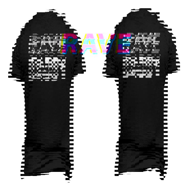 Rave Daddy Techno Dad Men's 3D T-Shirt Back Print