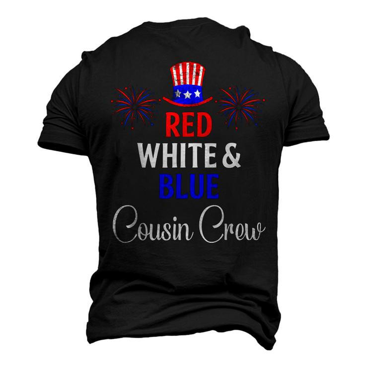 Red White & Blue Cousin Crew 4Th Of July Firework Matching Men's 3D T-shirt Back Print