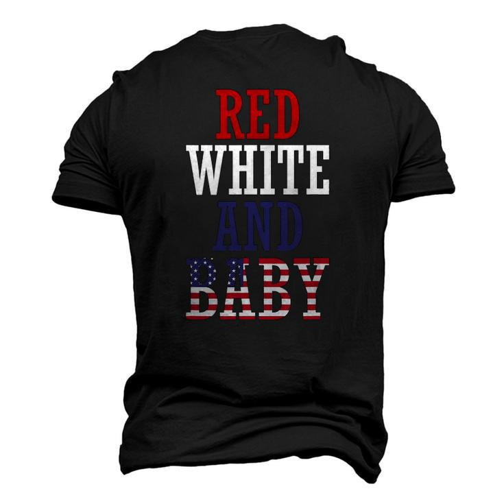 Red White And Baby 4Th July Pregnancy Announcement Men's 3D T-Shirt Back Print