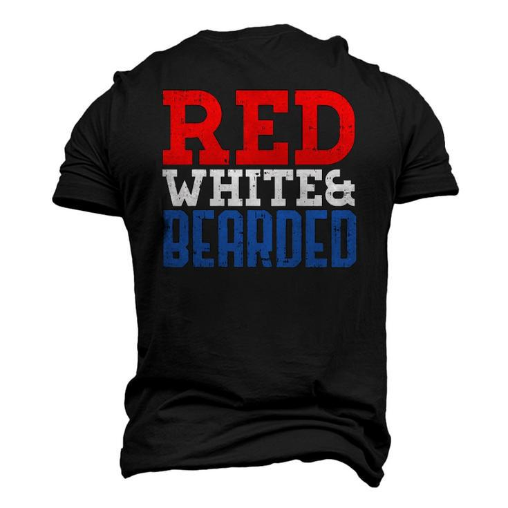 Red White And Bearded 4Th Of July Pride Patriot Men Men's 3D T-Shirt Back Print