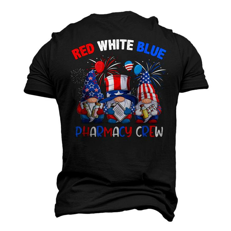 Red White Blue American Pharmacy Crew Gnome 4Th Of July Men's 3D T-shirt Back Print