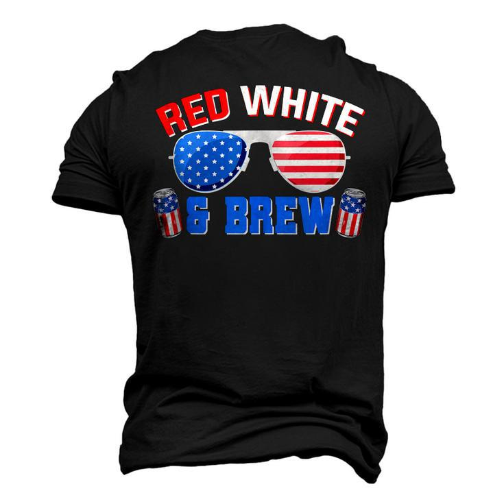 Red White And Brew 4Th Of July Drinking Sunglasses Men's 3D T-shirt Back Print