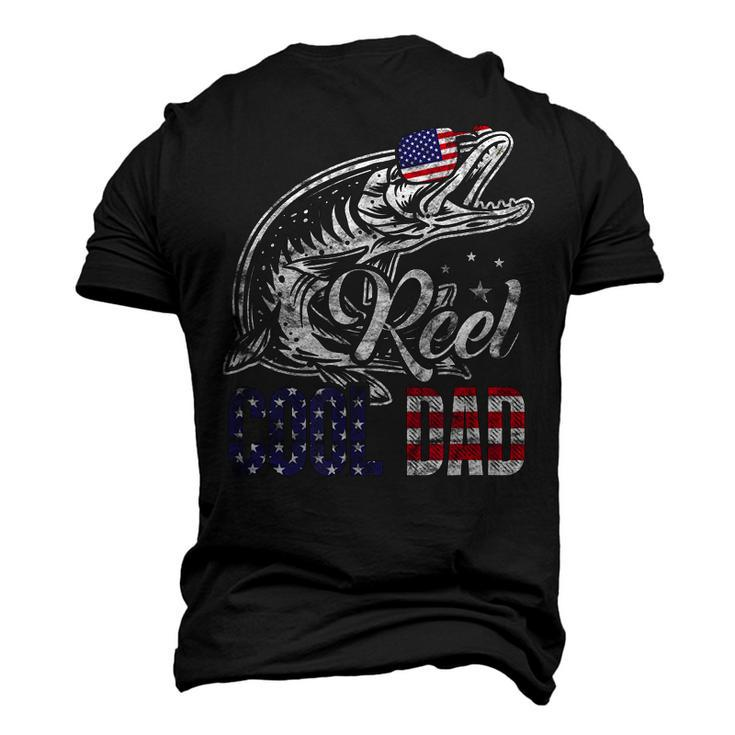 Mens Reel Cool Dad Sunglasses American Flag 4Th Of July Fishing Men's 3D T-shirt Back Print