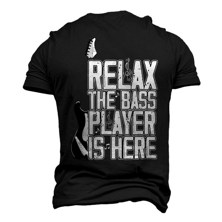 Relax The Bass Player Is Herebass Player Funny Gift Bass Guitar Men's 3D Print Graphic Crewneck Short Sleeve T-shirt