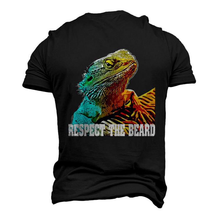 Respect The Beard Funny Bearded Dragon  Men's 3D Print Graphic Crewneck Short Sleeve T-shirt