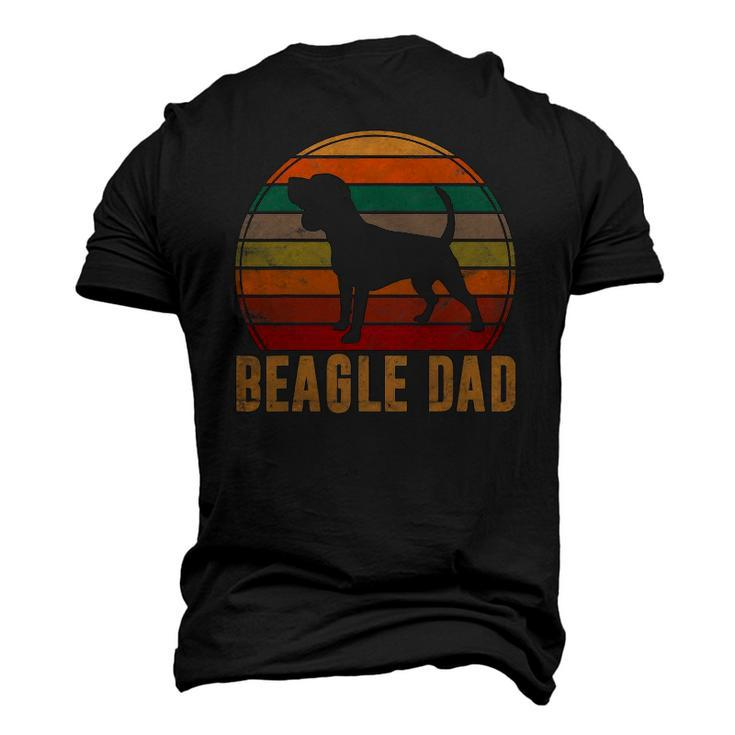 Retro Beagle Dad Dog Owner Pet Tricolor Beagle Father Men's 3D T-Shirt Back Print