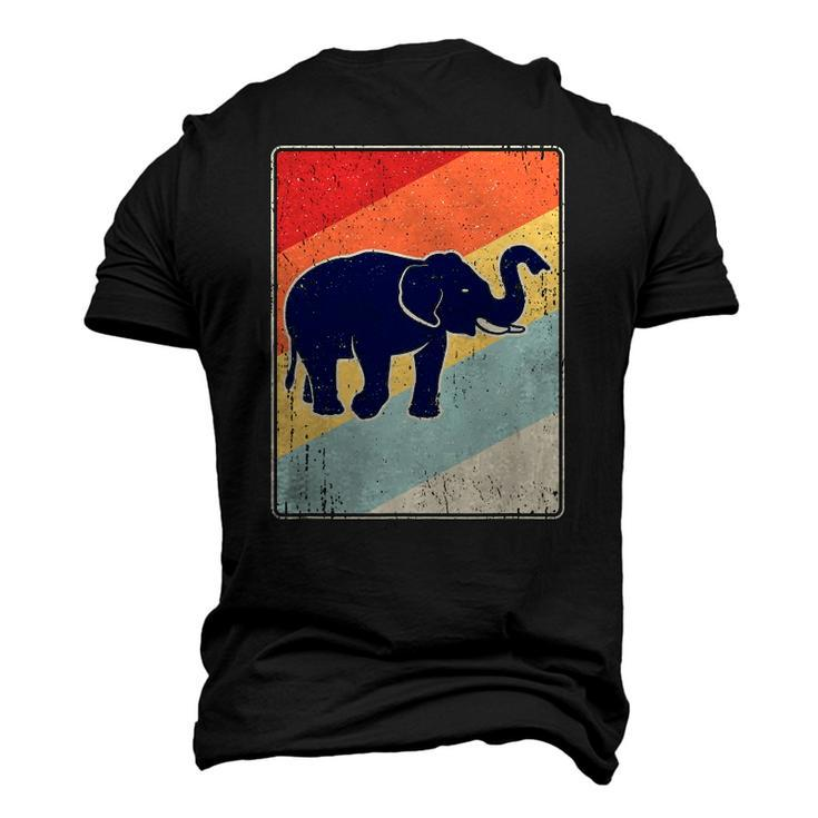 Retro Elephant Vintage Elephant Distressed Men's 3D T-Shirt Back Print