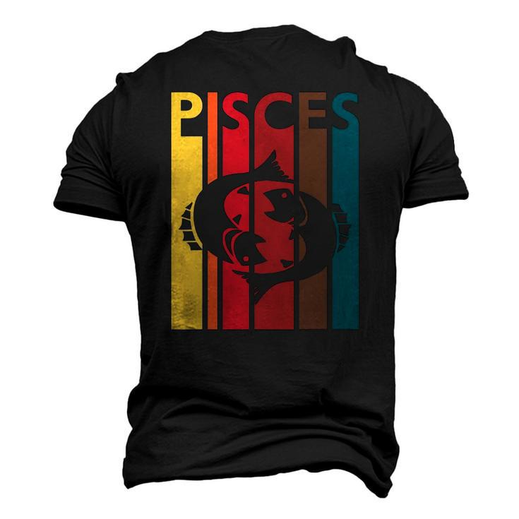 Retro Pisces Zodiac Sign February March Birthday Pisces Men's 3D T-Shirt Back Print