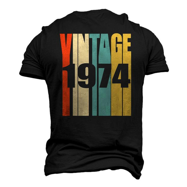 Retro Vintage 1974 48 Yrs Old Bday 1974 48Th Birthday Men's 3D T-Shirt Back Print