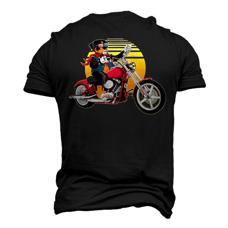 Rottweiller Dog Biker 4Th Of July Biker Dog Dad Men's 3D T-shirt Back Print