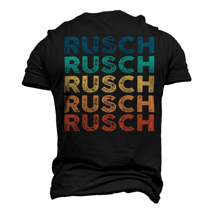 Rusch Name Shirt Rusch Family Name Men's 3D Print Graphic Crewneck Short Sleeve T-shirt
