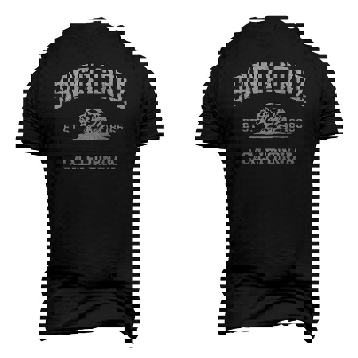 Santa Cruz California Ca Vintage State Athletic Style Men's 3D T-Shirt Back Print