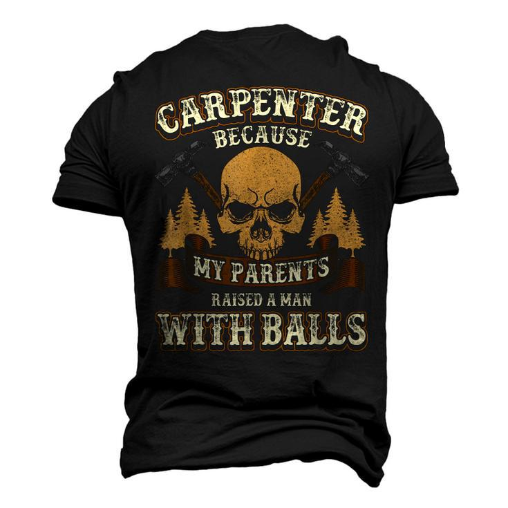Sarcastic Carpenter Woodworker Skull And Hammers Men's 3D T-shirt Back Print