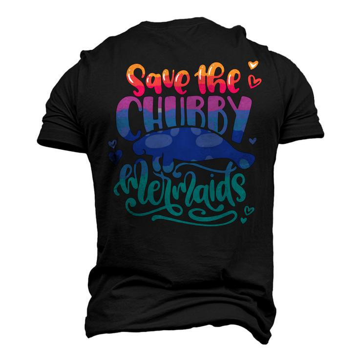 Save The Chubby Mermaids Funny Mermaid Men's 3D Print Graphic Crewneck Short Sleeve T-shirt