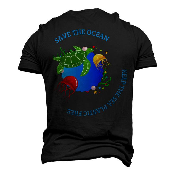 Save The Ocean Keep The Sea Plastic Free Men's 3D Print Graphic Crewneck Short Sleeve T-shirt