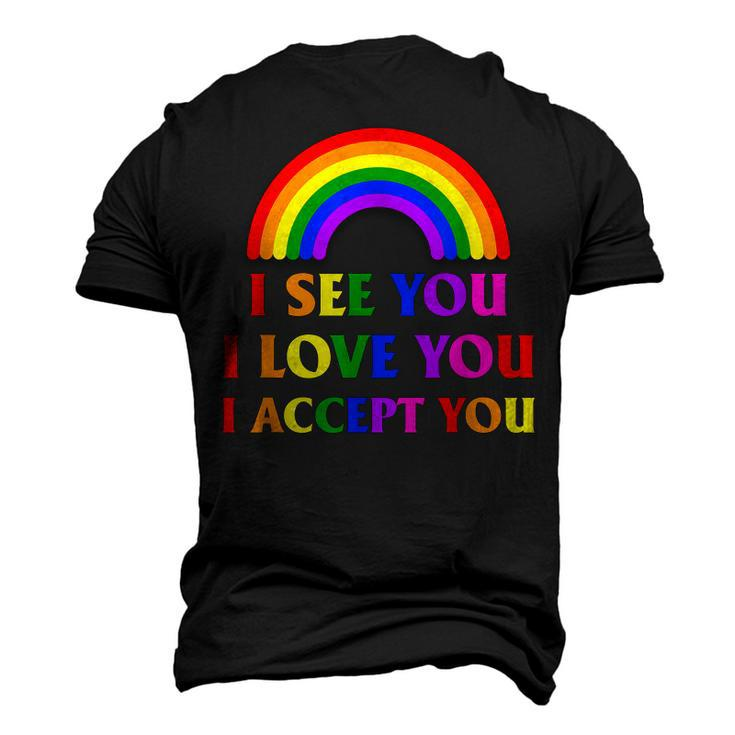 I See I Love You I Accept You - Lgbtq Ally Gay Pride Men's 3D T-shirt Back Print