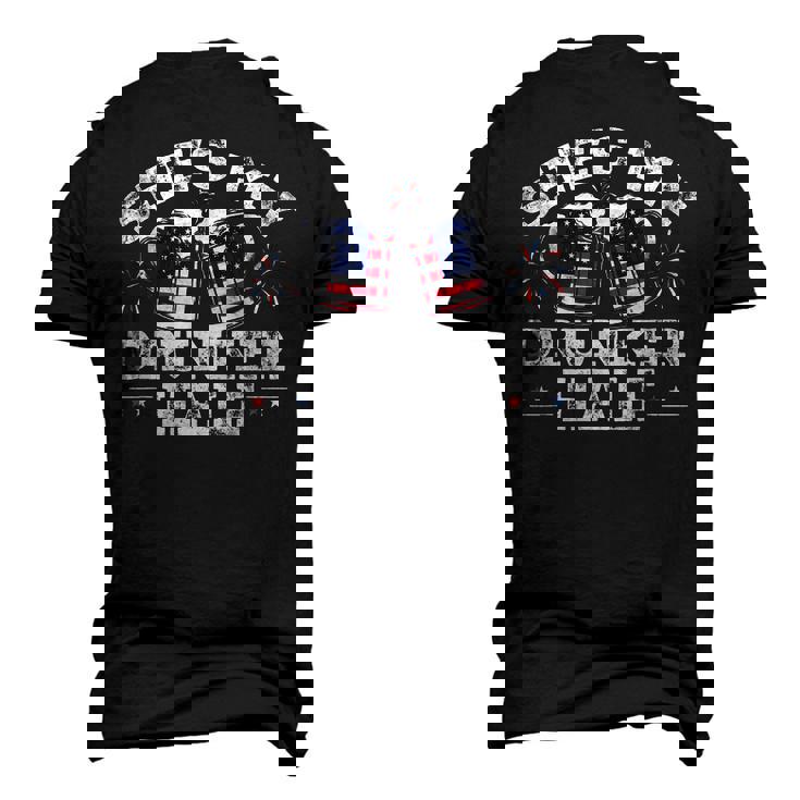 Shes My Drunker Half Beer Couple Matching 4Th Of July Men's 3D T-shirt Back Print