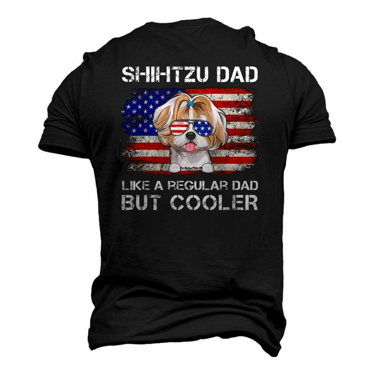 Shihtzu Dad Like A Regular Dad But Cooler Dog Dad Men's 3D T-Shirt Back Print