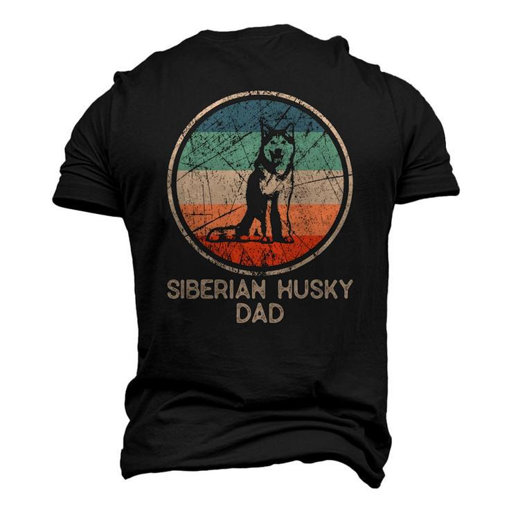 Siberian Husky Dog Vintage Siberian Husky Dad Men's 3D T-Shirt Back Print