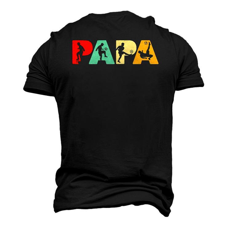 Mens Soccer Dad Retro Papa Soccer Men's 3D T-Shirt Back Print