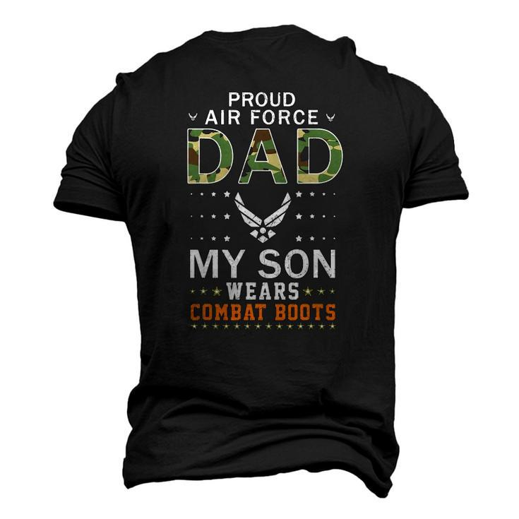 Mens My Son Wear Combat Boots-Proud Air Force Dad Camouflage Army Men's 3D T-Shirt Back Print