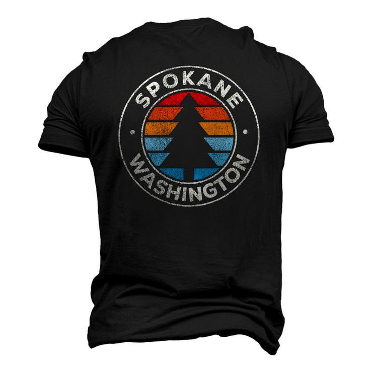 Spokane Washington Wa Vintage Graphic Retro 70S Men's 3D T-Shirt Back Print