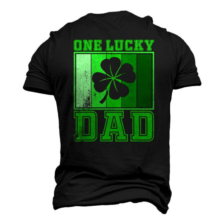 St Patricks Day One Lucky Dad Vintage Father Men's 3D T-Shirt Back Print