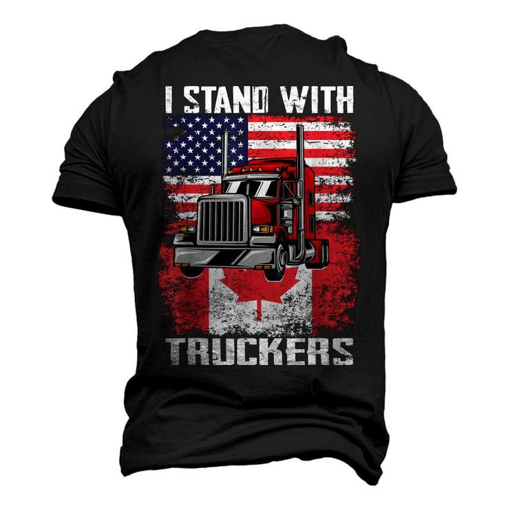 I Stand With Truckers - Truck Driver Freedom Convoy Support Men's 3D T-shirt Back Print