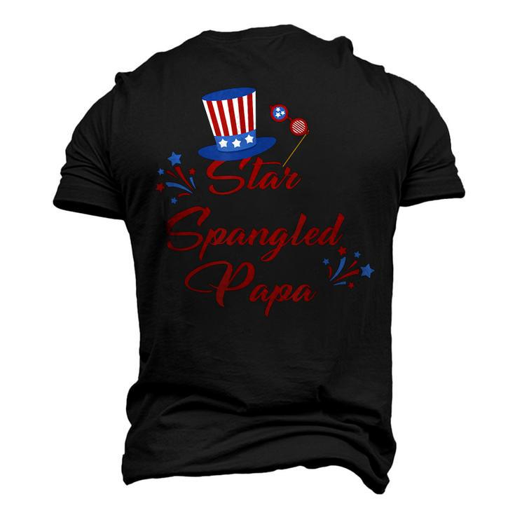 Mens Star Spangled Papa 4Th Of July Fathers Day Dad Men's 3D T-shirt Back Print