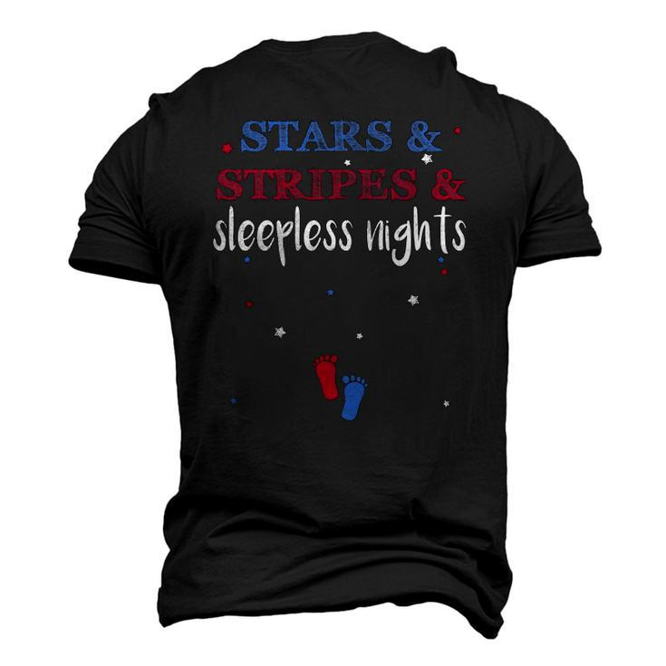 Stars And Stripes And Sleepless Nights July 4Th Of July Men's 3D T-Shirt Back Print