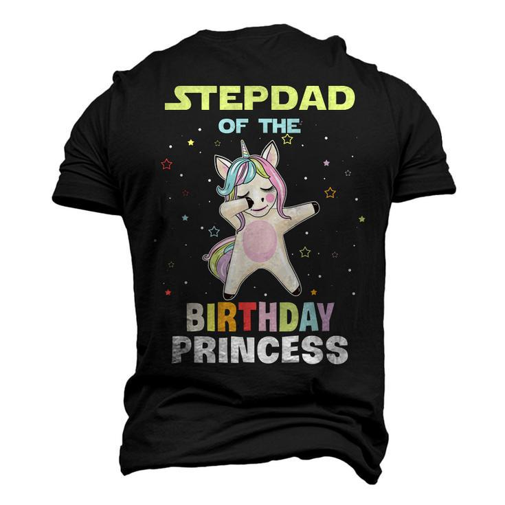 Stepdad Of The Birthday Unicorn Princess Men's 3D T-shirt Back Print