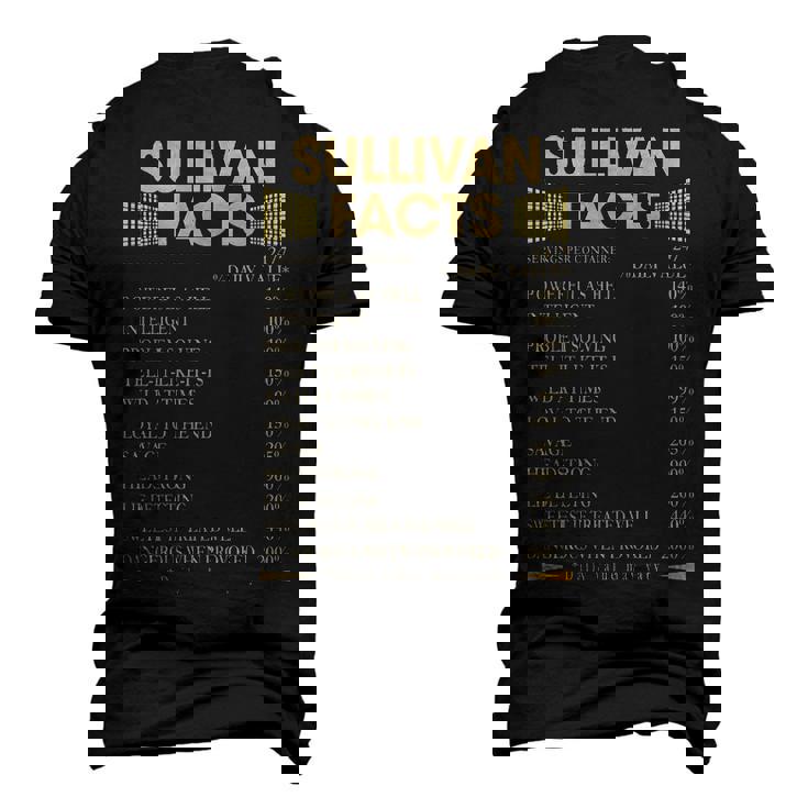 Sullivan Name Sullivan Facts Men's 3D T-shirt Back Print