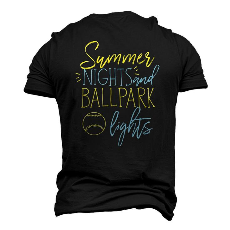 Summer Nights And Ball Park Lights Baseball Fans Men's 3D T-Shirt Back Print