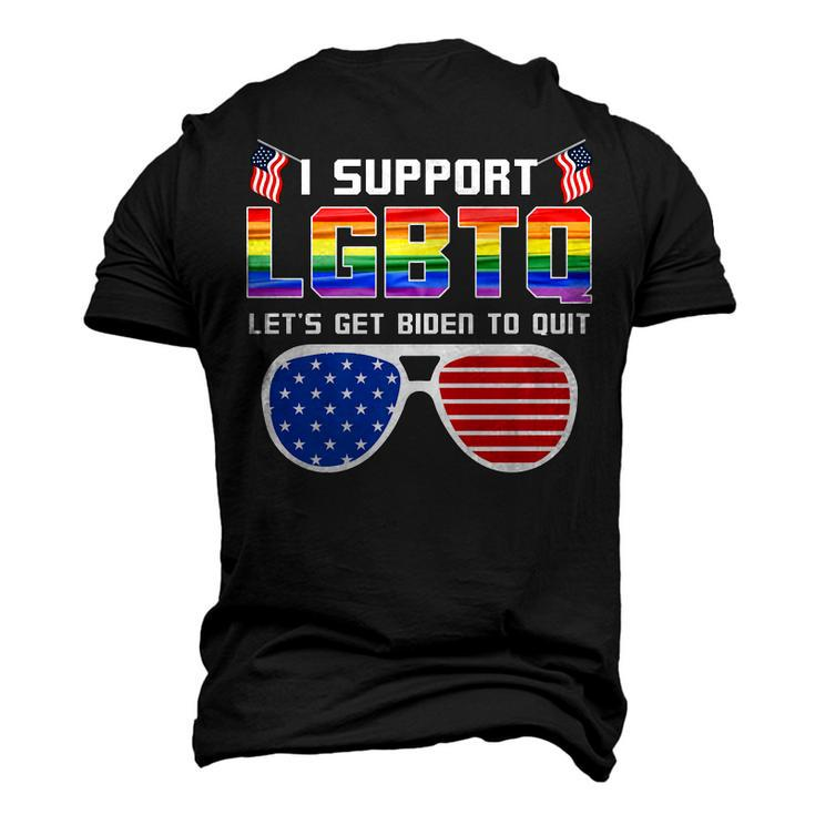 I Support Lgbtq Lets Get Biden To Quit Political Men's 3D T-shirt Back Print
