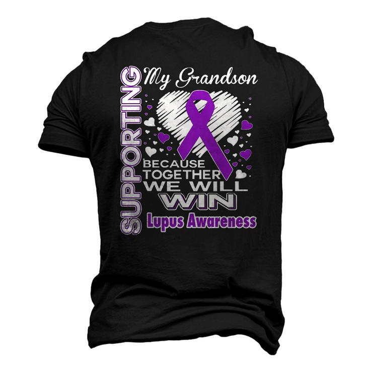 Supporting My Grandson Lupus Awareness Men's 3D T-Shirt Back Print