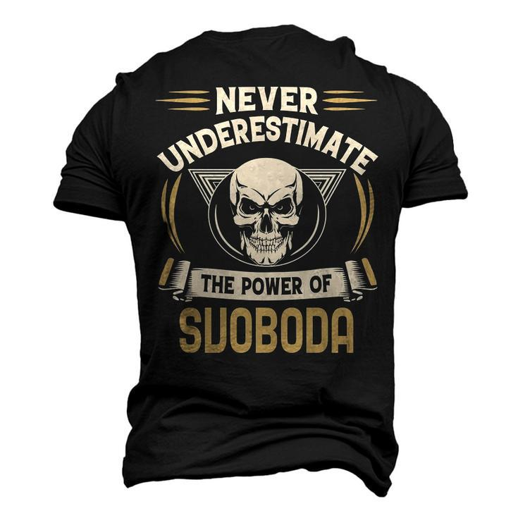 Svoboda Name Never Underestimate The Power Of Svoboda Men's 3D T-shirt Back Print