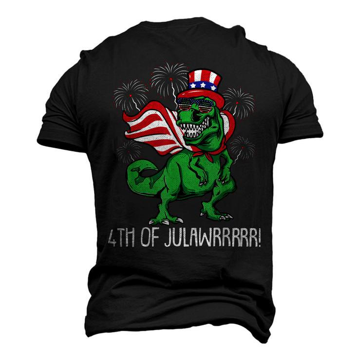 T-Rex American Flag 4Th Of July Rawr Patriotic Dino Men's 3D T-shirt Back Print