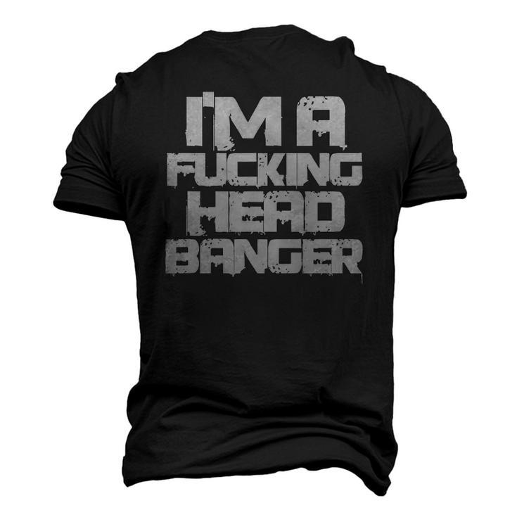 Techno Music Rave Festival Im A Fucking Head Banger Men's 3D T-Shirt Back Print